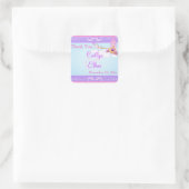 Roze, Paarse sprookje bruiloft gunst Sticker 2 (Tas)