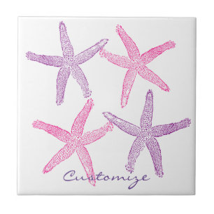 Roze Paarse Starfish Thunder_Cove Tegeltje