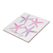 Roze Paarse Starfish Thunder_Cove Tegeltje (Zijkant)
