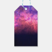 Roze Paarse Starry Sky Cosmic Galaxy Sky Fire Glow Cadeaulabel (Achterkant)