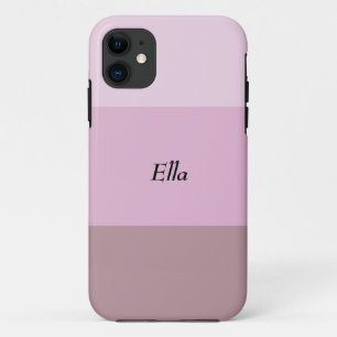Roze Paarse striped Ombre aangepast iPhone 11 Hoesje