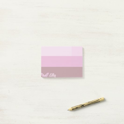 Roze Paarse stripper op maat Post-it® Notes (Op bureau)
