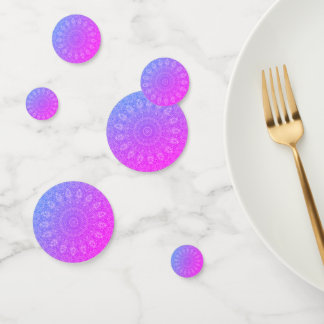 roze paarse teeldoilies confetti