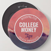 Roze & Paarse | Tips gewaardeerd | Studiegeld Ronde Button 6,0 Cm (Voorkant /achterkant)