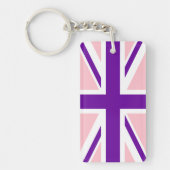 Roze Paarse UniJack Sleutelhanger (Voorkant)