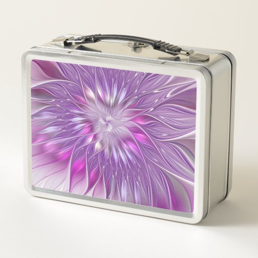 Roze Paarse ventilatorpassie Abstract fractal Art (Achterkant)