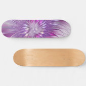 Roze Paarse ventilatorpassie Abstract fractal Art Skateboard (Horizontaal)