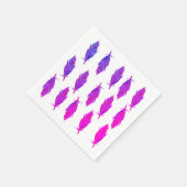 Roze Paarse veren servetten (Hoek)