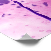 Roze/Paarse Verfspleet & Lelies Poster (Hoek)
