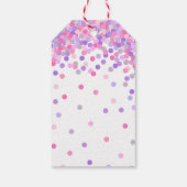 Roze & paarse Verjaardagsfeestje Dank U Favoriet T Cadeaulabel (Achterkant)