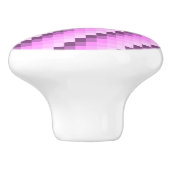 Roze & Paarse vierkanten Keramische Knop (Zijkant)