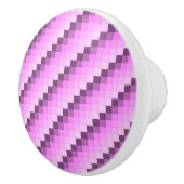 Roze & Paarse vierkanten Keramische Knop (Rechts)