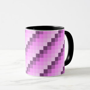 Roze & Paarse vierkanten Mok