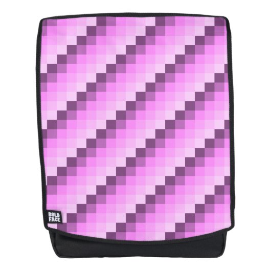 Roze & Paarse vierkanten Rugtassen (Voorkant)