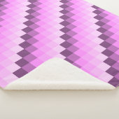 Roze & Paarse vierkanten Sherpa Deken (3/4)