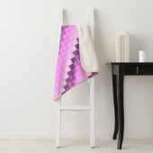 Roze & Paarse vierkanten Sherpa Deken (In situ)