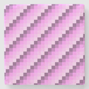 Roze & Paarse vierkanten Stenen Onderzetter