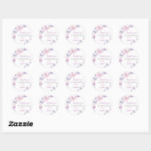 Roze Paarse vlinder Birthday Sticker Labels (Vel)