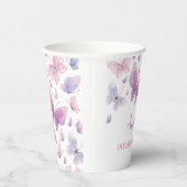 Roze Paarse vlinder Papieren Bekers (Rechts)