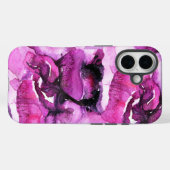 Roze paarse waterverf bloemen Case-Mate iPhone case (Achterkant (horizontaal))