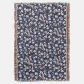 Roze & Paarse | Waterverf bloemmotief Deken (Voorkant Verticaal)