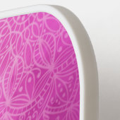 Roze Paarse Waterverf Boho Chic aangepaste tekst Pickleball Paddle (Links Detail)