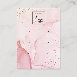 Roze Paarse Waterverf Textuur 3 Veroorbaar beeldsc Visitekaartje