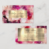 Roze Paarse Waterverf Visitekaartje (Voorkant / Achterkant)