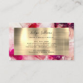 Roze Paarse Waterverf Visitekaartje (Achterkant)