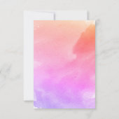 Roze paarse waterverf zeesterstrand RSVP (Achterkant)