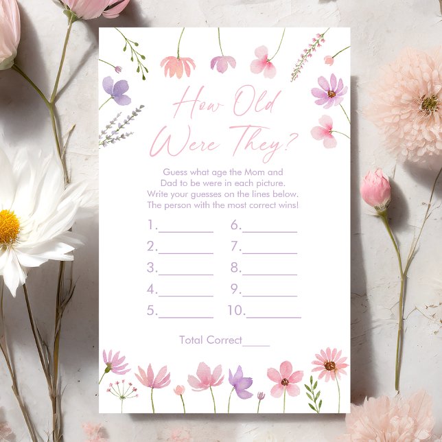 Roze Paarse wilde bloemen Hoe oud waren ze spel (Creator heeft geüpload)