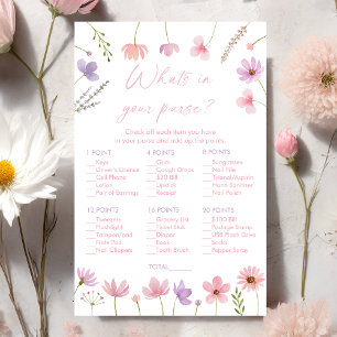 Roze Paarse wilde bloemen Wat zit er in je portemo
