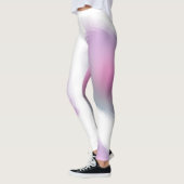Roze Paarse witte Sjabloon Moderne Elegant Trendy Leggings (Links)