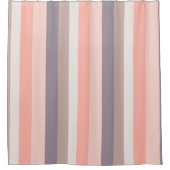 roze, paarse, witte strepen douchegordijn (Voorkant)