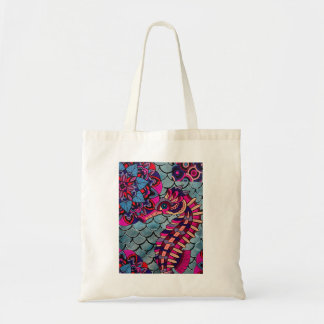 Roze & Paarse zeepaardje Tote Bag
