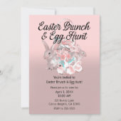 Roze Paasbrunch & Egg Hunt Voorjaarsfeest Kaart (Voorkant)