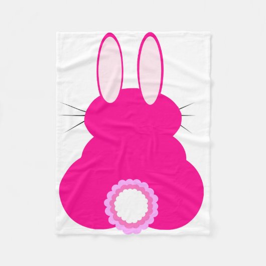 Roze paasbunny Blanket Fleece Deken (Voorkant)