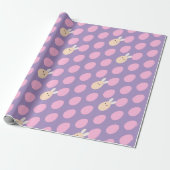 Roze Paaseieren & Bunny Abstract Preppy Millennial Cadeaupapier (Uitgerold)