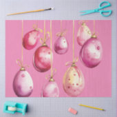 Roze Paaseieren en Gouden String Tissuepapier (Craft)