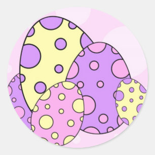 Roze Paaseieren Stickers