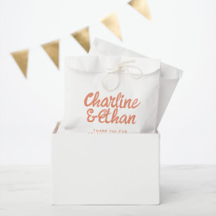 Roze paashandschrift Retro Weddenschap Bedankzakje