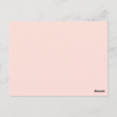 Roze pacock Floral Paisley Weddenschap Briefkaart (Achterkant)