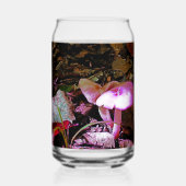 Roze paddenstoel blikvorm glas (Voorkant)