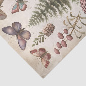 Roze paddenstoel Butterfly Goblincore Decoupage Tissuepapier (Detail)