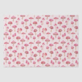 Roze paddenstoelpatroon tissuepapier (Voorkant)