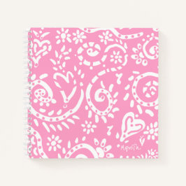 Roze pairal Notitieboek van 8,5 x 8,5 inch