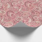 Roze Paisley Cadeaupapier (Hoek)