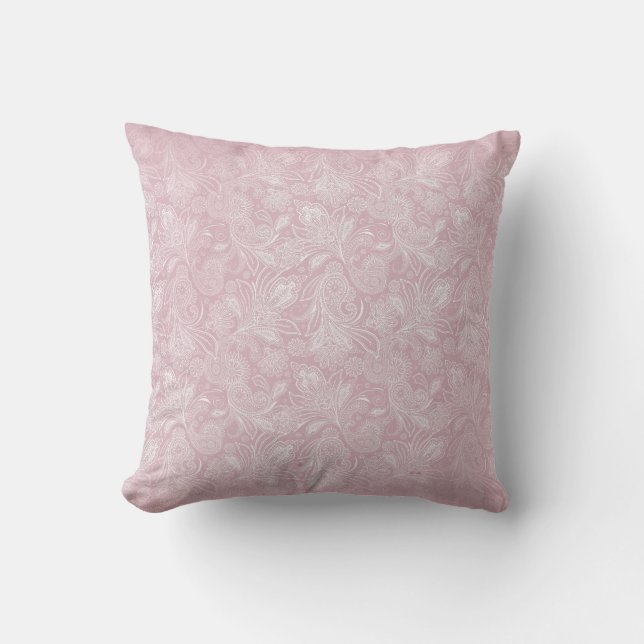  Roze Paisley Kussen (Voorkant)