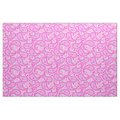 Roze Paisley Love Hearts Stof (Yard (91,4 cm))