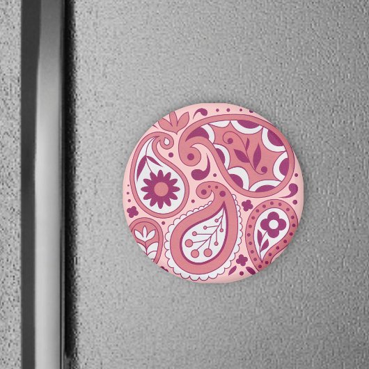 Roze Paisley magneet